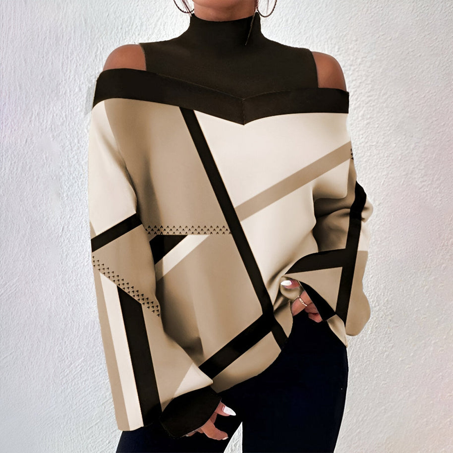 WW | Sexy Karierte T-Shirt mit Off-Shoulder Ärmeln
