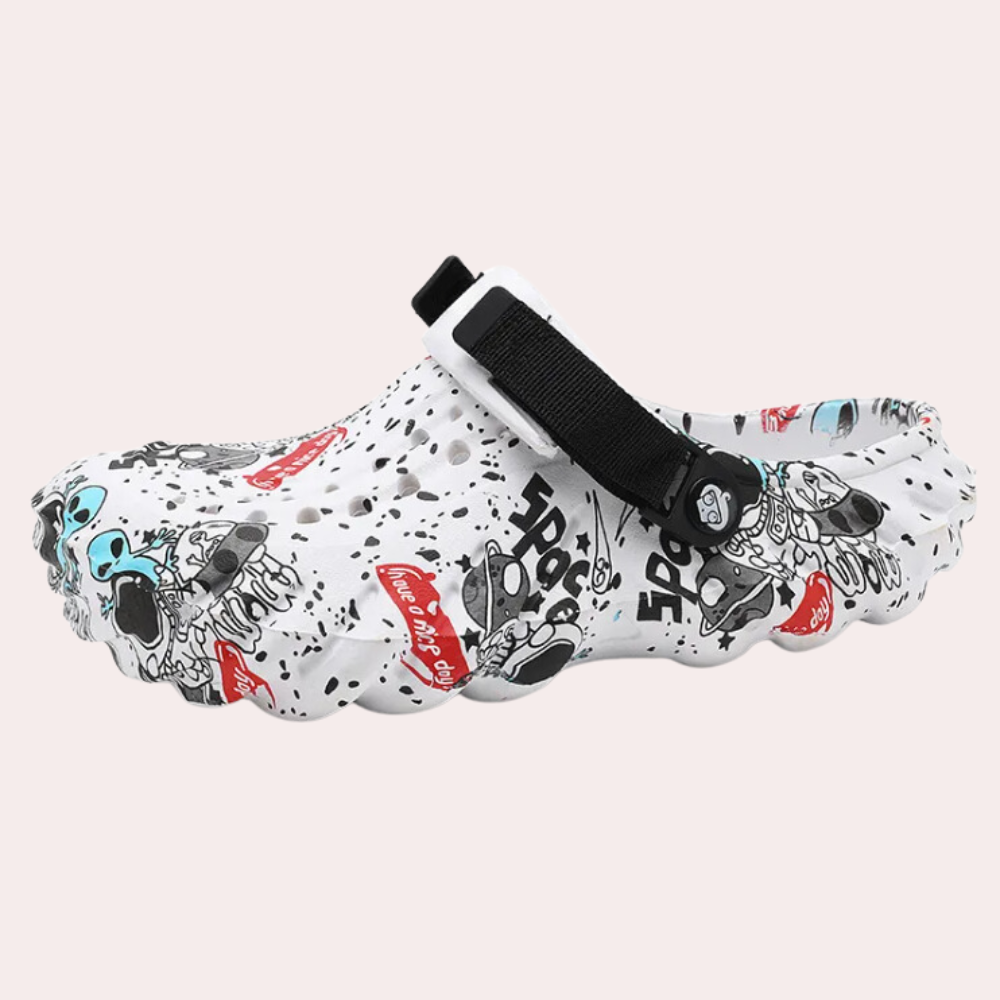 Herren-Sandalen mit Graffiti-Muster