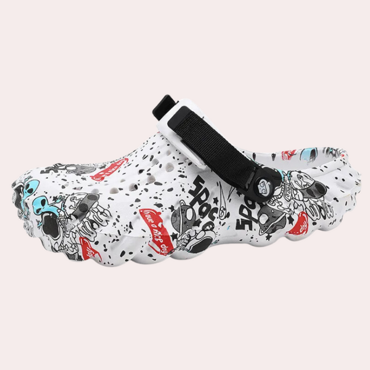 Herren-Sandalen mit Graffiti-Muster