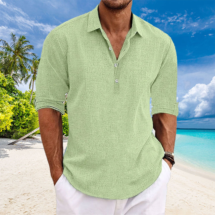 WW | Lässige Leinen Langarmshirt