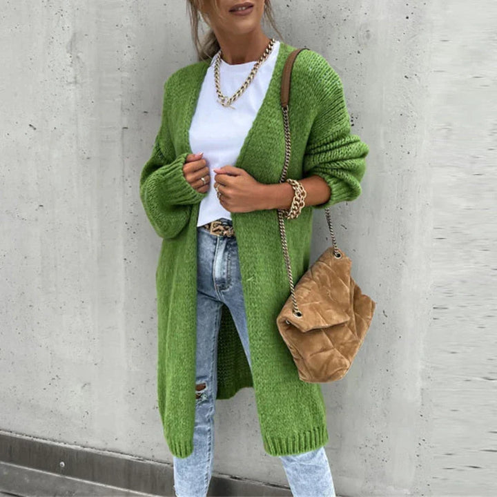 W&W Mode | Lange Luftige Strickjacke für Damen | Lässig und Komfortabel