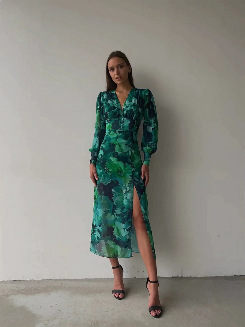 LONG SLEEVE DRESS - Elegantes Langarmkleid