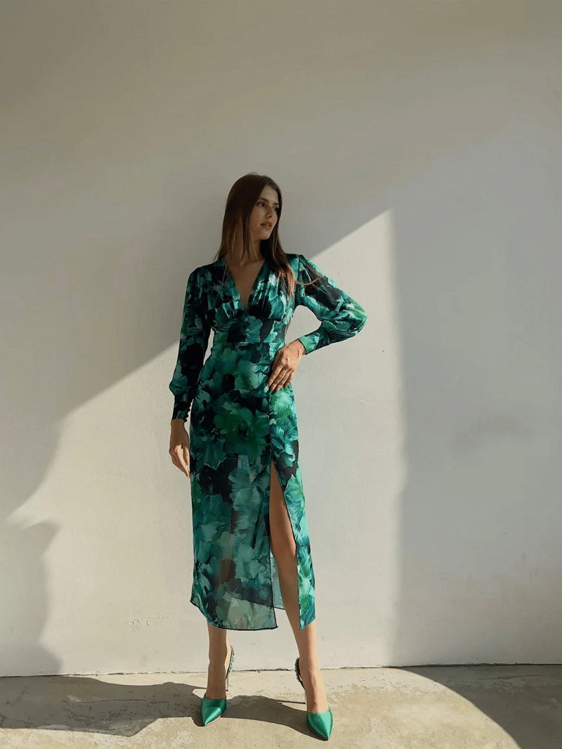 LONG SLEEVE DRESS - Elegantes Langarmkleid