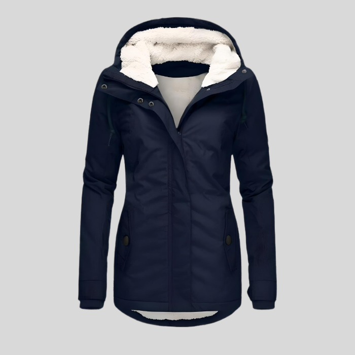 W&W Mode | Lange Wasserdichte Winterjacke Mit Kapuze & Futter