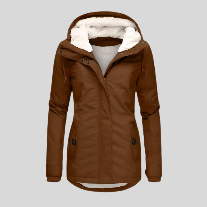 WW | Lange Wasserdichte Winterjacke Mit Kapuze & Futter