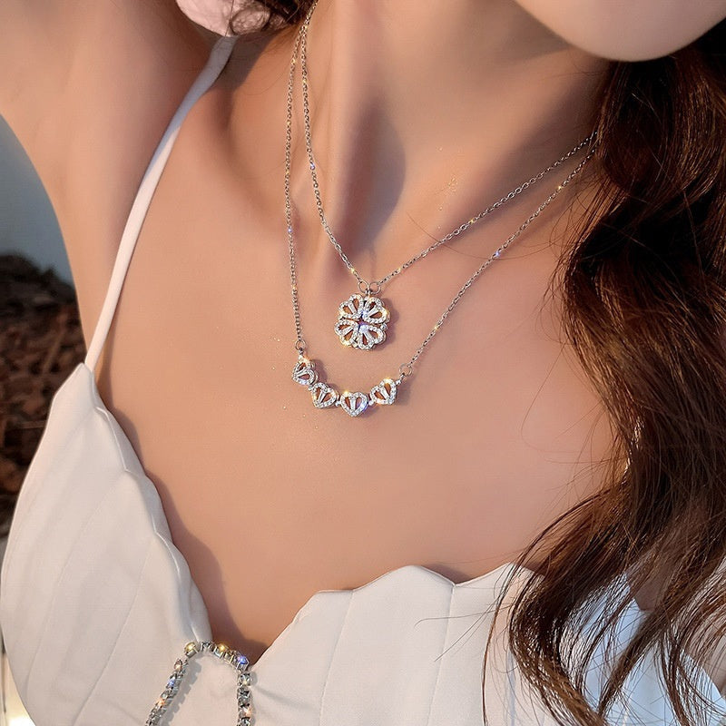 W&W Mode | Kleeblatt Herz Necklace