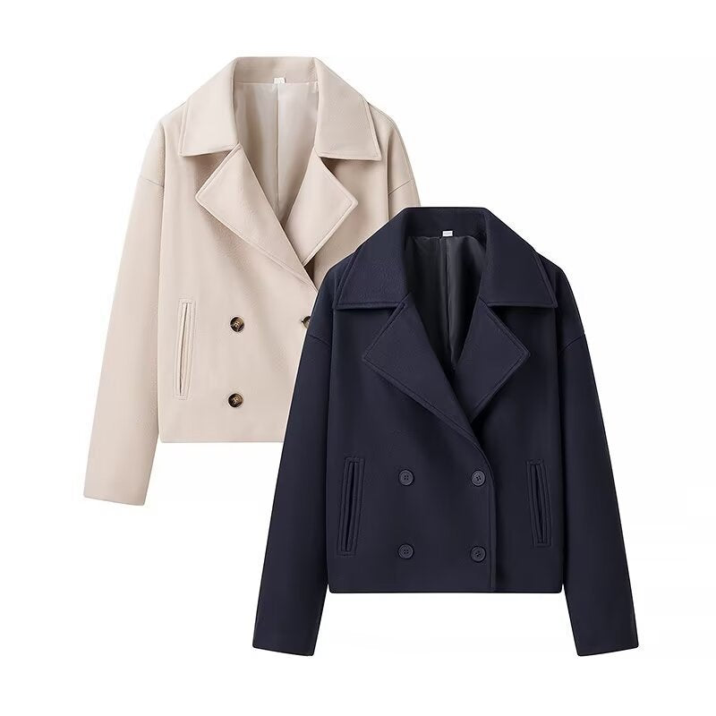 W&W Mode | Luxus Doppelreihige Kurze Jacke
