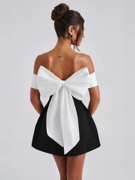 W&W Mode | Bodycon Kleid Schulterfrei Eleganter Slim Fit Knielange Partykleidung