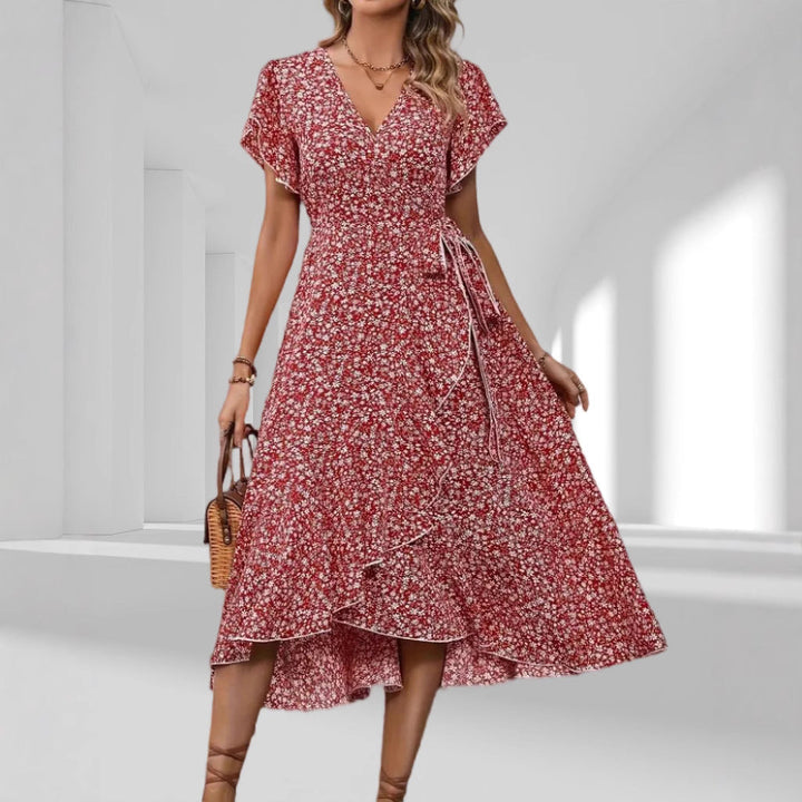 W&W Mode | Adored By You Floral Midi Kleid mit Gänseblümchen
