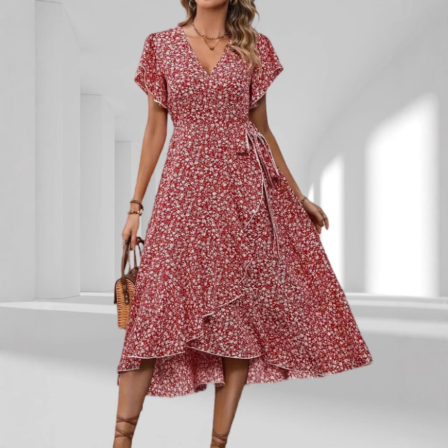 WW | Adored By You Floral Midi Kleid mit Gänseblümchen