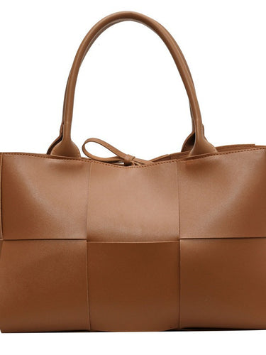 WW | Gewebte Lederhandtasche Mit Modernem Design