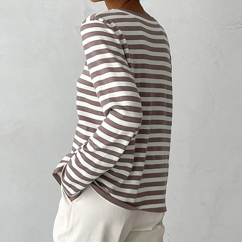 Elegantes gestreiftes T-Shirt - Sommerlich - Leichter Stoff