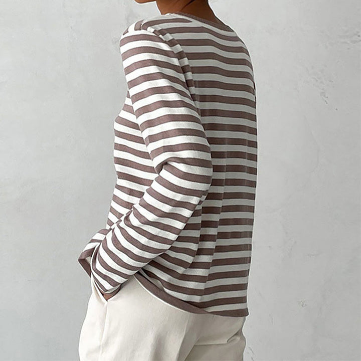 Elegantes gestreiftes T-Shirt - Sommerlich - Leichter Stoff