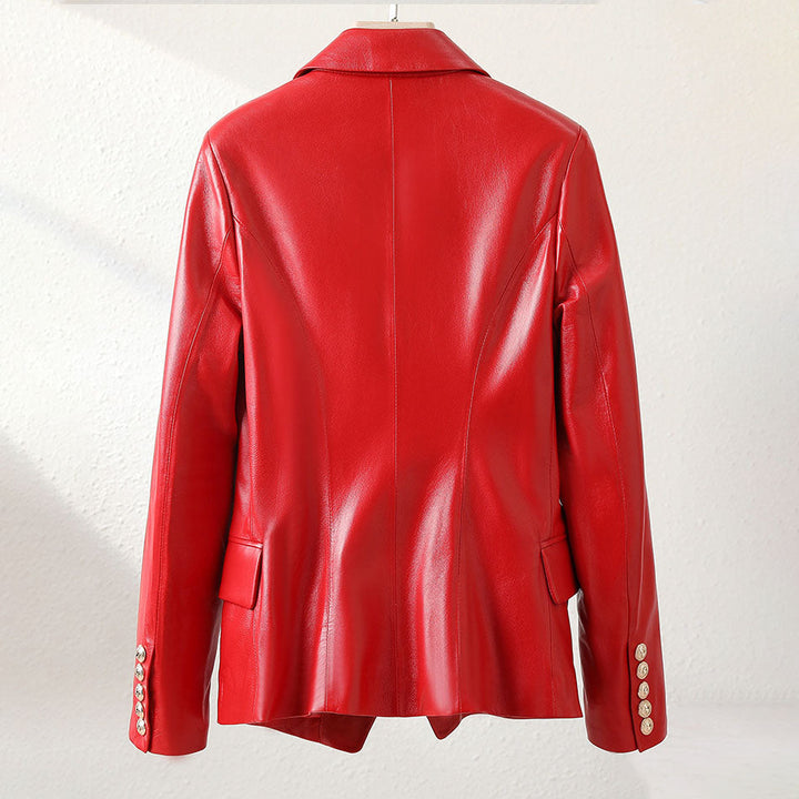 W&W Mode | Damen Kurze Schafsleder Motorradjacke