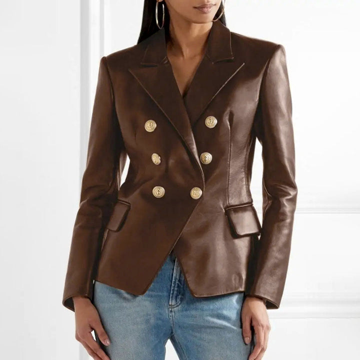 W&W Mode | Damen Kurze Schafsleder Motorradjacke