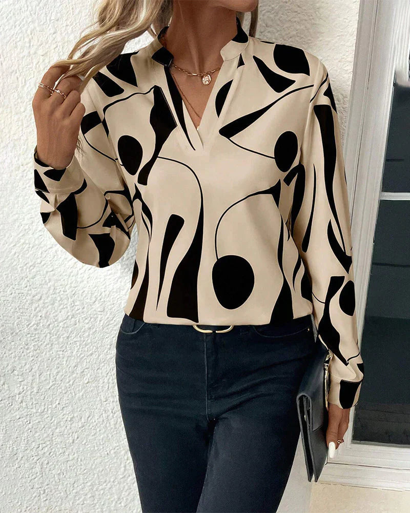 WW | bedruckte elegante Bluse für Frauen