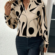 WW | bedruckte elegante Bluse für Frauen