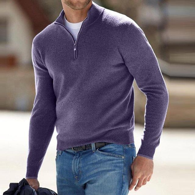 WW | Merino V-Ausschnitt Pullover mit Reißverschluss
