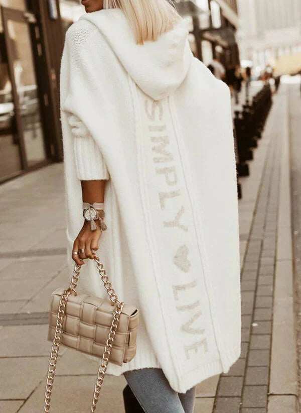 WW | Lässiger Herbst Lange Cardigan mit Kapuze für Frauen