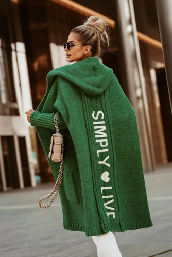 WW | Lässiger Herbst Lange Cardigan mit Kapuze für Frauen