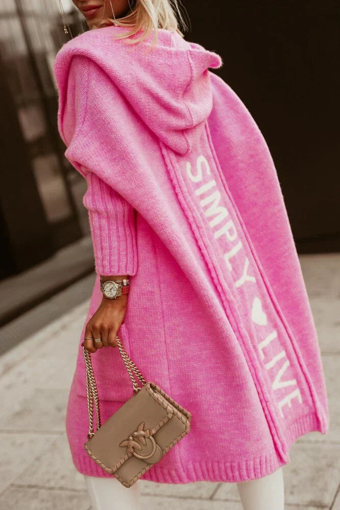 WW | Lässiger Herbst Lange Cardigan mit Kapuze für Frauen