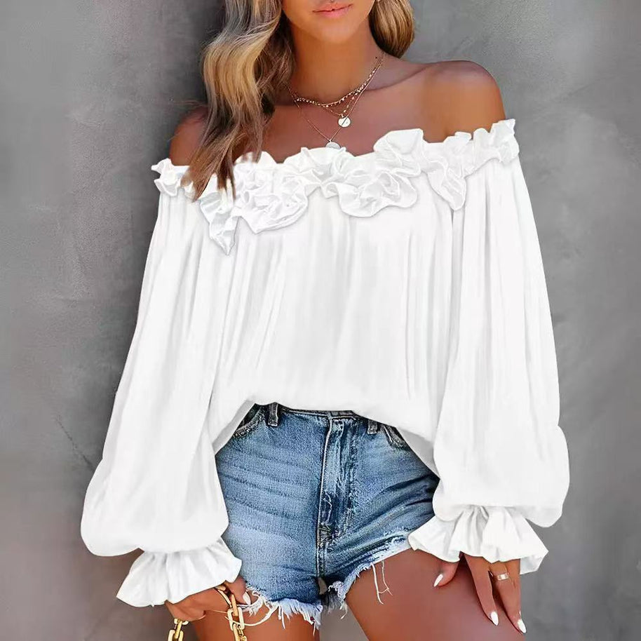 WW | Off Shoulder Bluse Mit Rüschen