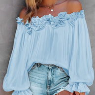WW | Off Shoulder Bluse Mit Rüschen