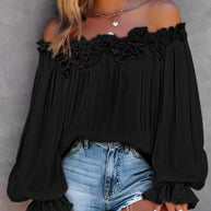 WW | Off Shoulder Bluse Mit Rüschen