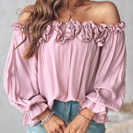 WW | Off Shoulder Bluse Mit Rüschen