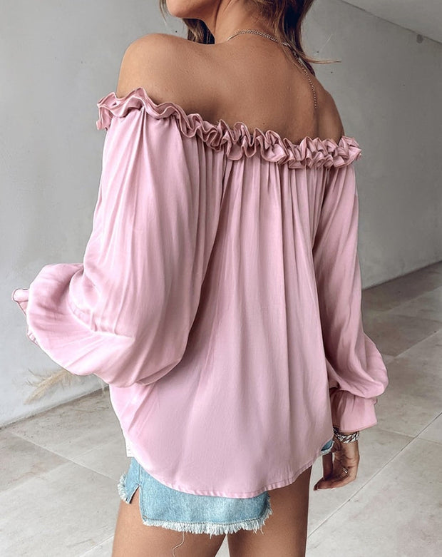 WW | Off Shoulder Bluse Mit Rüschen