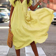 WW | Stylisches Sommerkleid mit kurzen Ärmeln