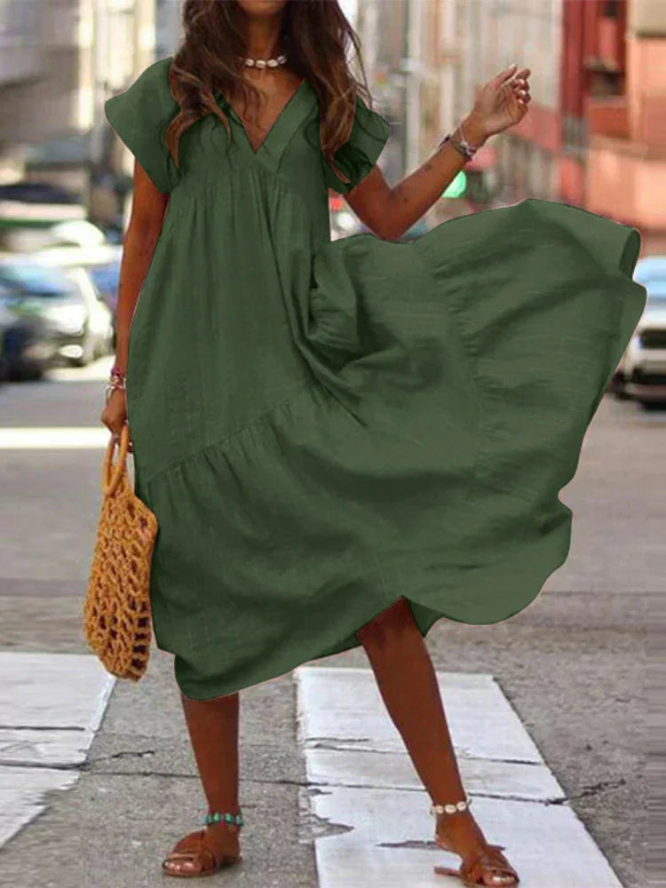 WW | Stylisches Sommerkleid mit kurzen Ärmeln