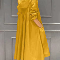 WW | Eleganter Langer Regenmantel Mit Kapuze