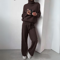 WW | Bequemes 2-Teiliges Set Aus Rollkragenpullover Und Langer Hose