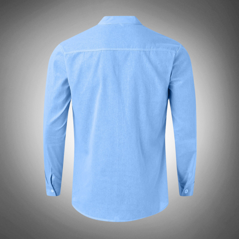 WW | Herren Lässiges Langarm Button up Hemd