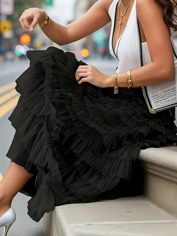 WW | Rüschenrock Lang Trendiger Tüllrock