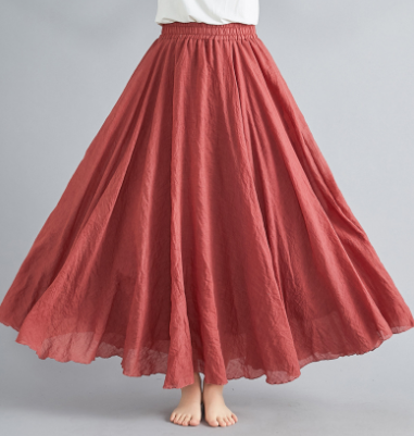 W&W Mode | Rock Baumwolle Hohe Taille Glockenrock Boho Rock