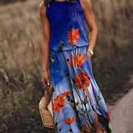 WW | Sonnenkleid Floral Schlitz WW | Kleid Sommerkleid