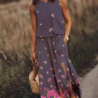 WW | Sonnenkleid Floral Schlitz WW | Kleid Sommerkleid