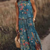 WW | Sonnenkleid Floral Schlitz WW | Kleid Sommerkleid