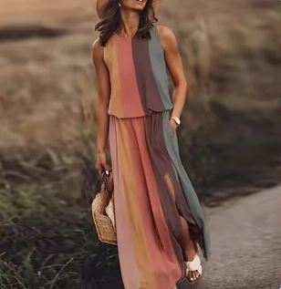 W&W Mode | Sonnenkleid Floral Schlitz W&W Mode | Kleid Sommerkleid