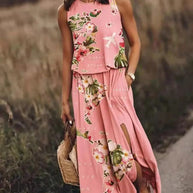 WW | Sonnenkleid Floral Schlitz WW | Kleid Sommerkleid
