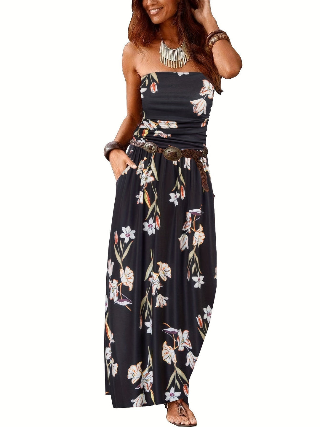 W&W Mode | Kleid Boho Sommer Bustier Kleid Röhrenkleid