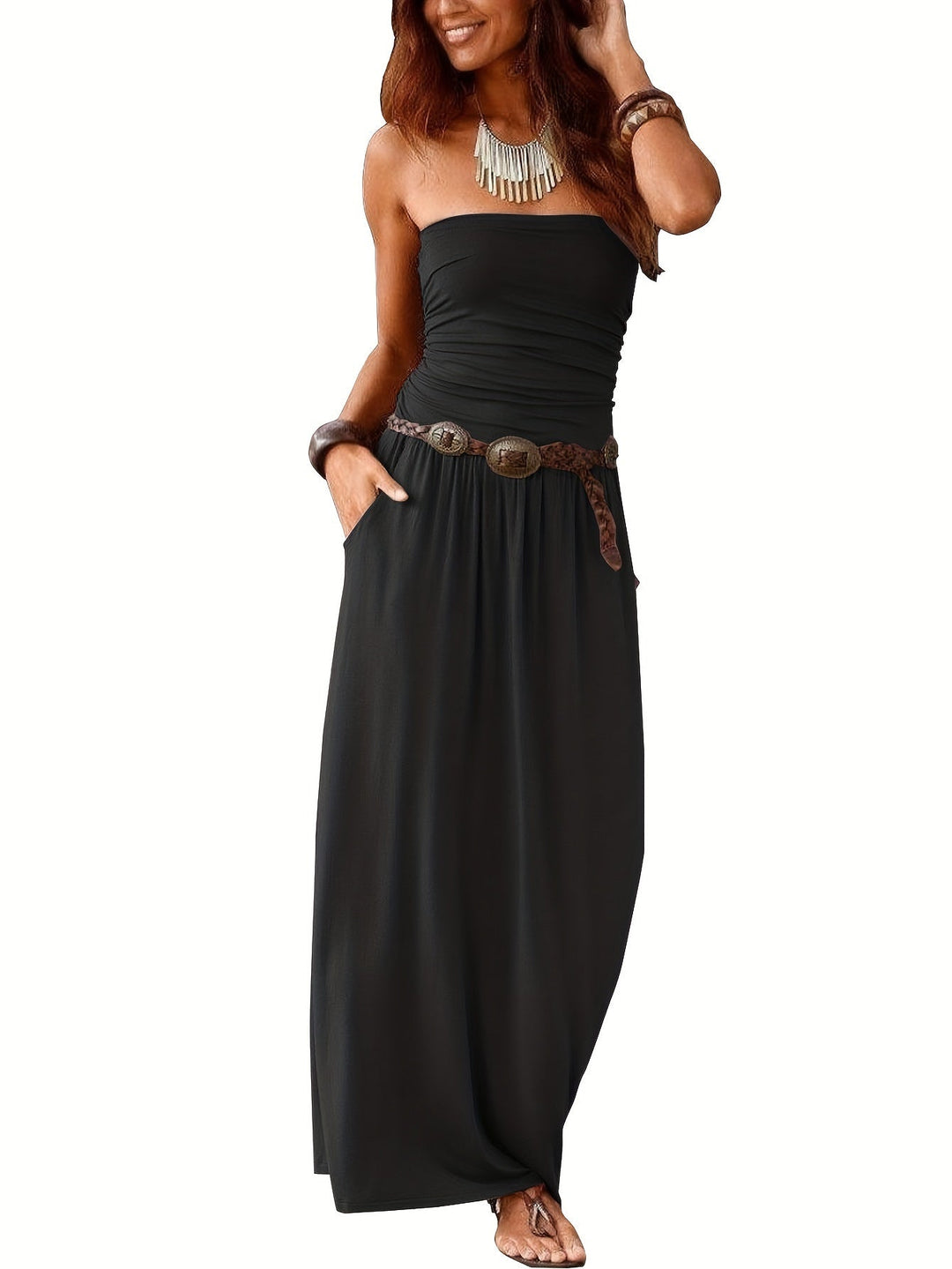 W&W Mode | Kleid Boho Sommer Bustier Kleid Röhrenkleid