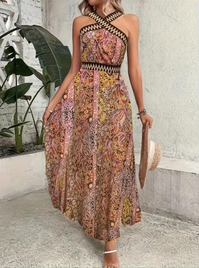 WW | Damen Boho Maxi Kleid