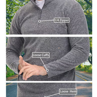 WW - Herrenpullover mit Viertelreißverschluss