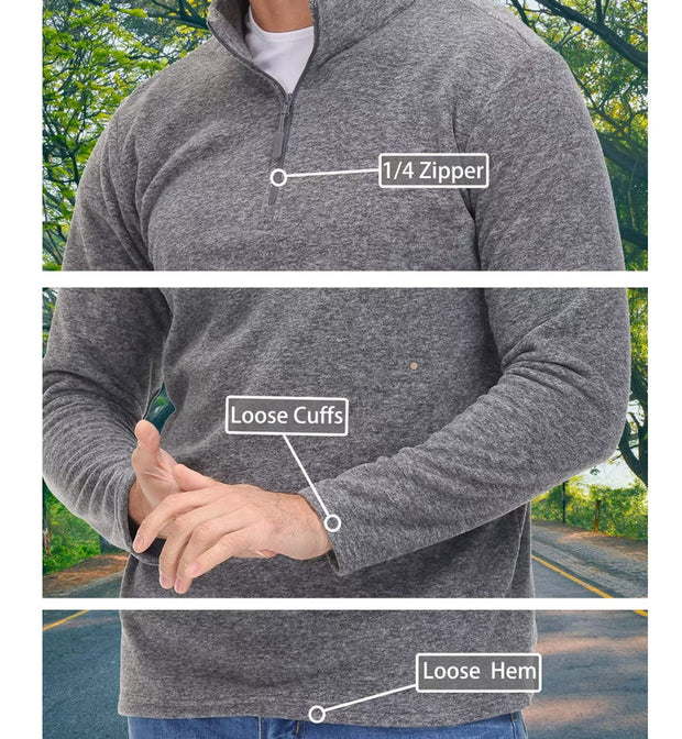 WW - Herrenpullover mit Viertelreißverschluss