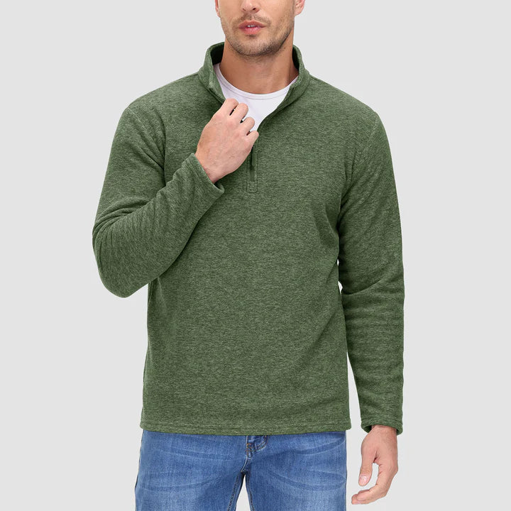 W&W Mode - Herrenpullover mit Viertelreißverschluss