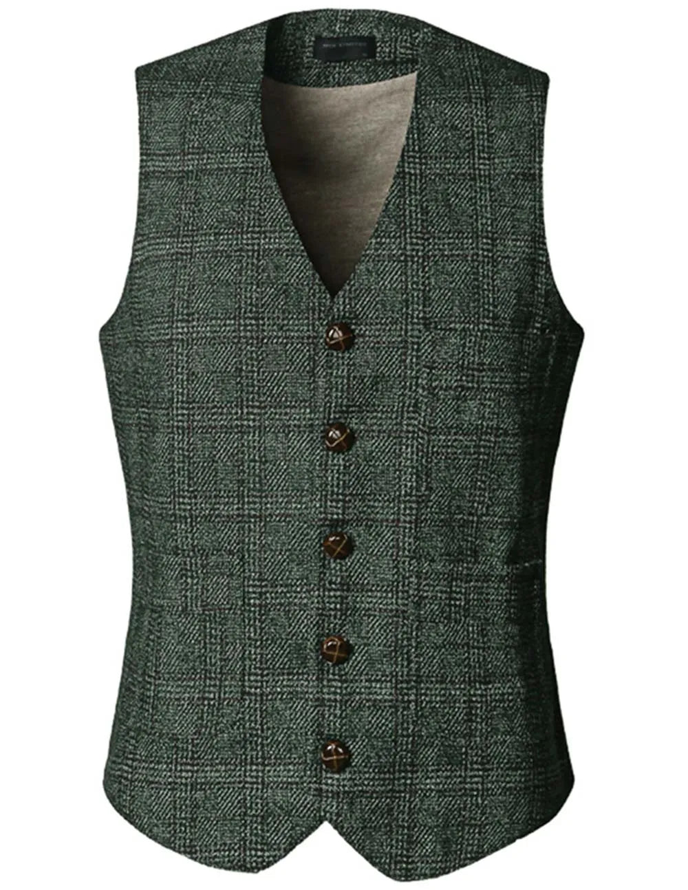 WW | Karierte Traditionelle Trachtenweste Für Herren