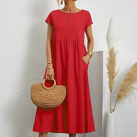 WW | Atemberaubendes Baumwoll-Sommerkleid mit Bequemem Schnitt für Warmes Wetter